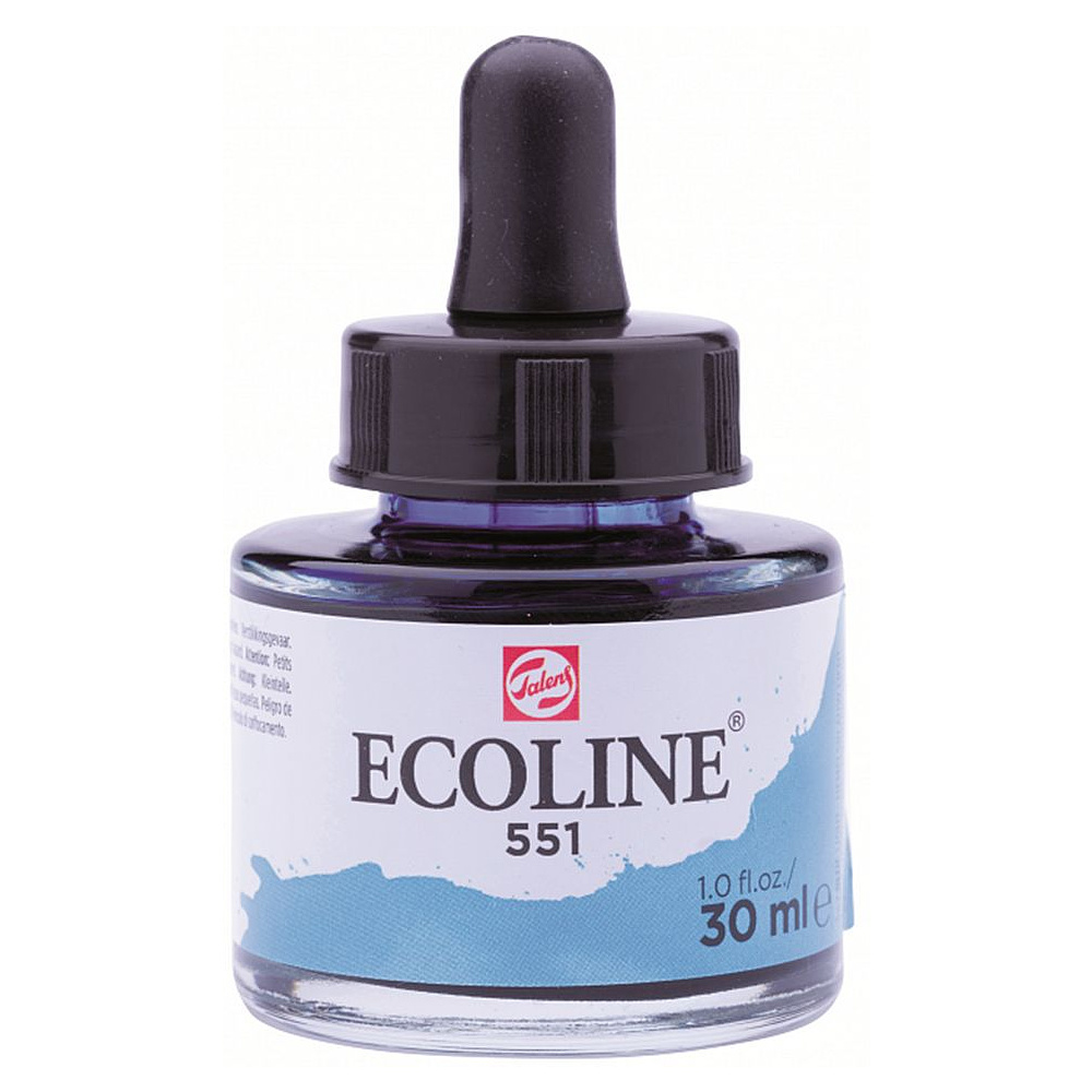 Жидкая акварель "ECOLINE", 551 небесно-голубой светлый, 30 мл