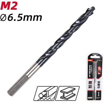 Сверло по металлу Deli RS EDH-MHZ065-E4, 6.5 мм, DIN 338, HSS-TiN - 2