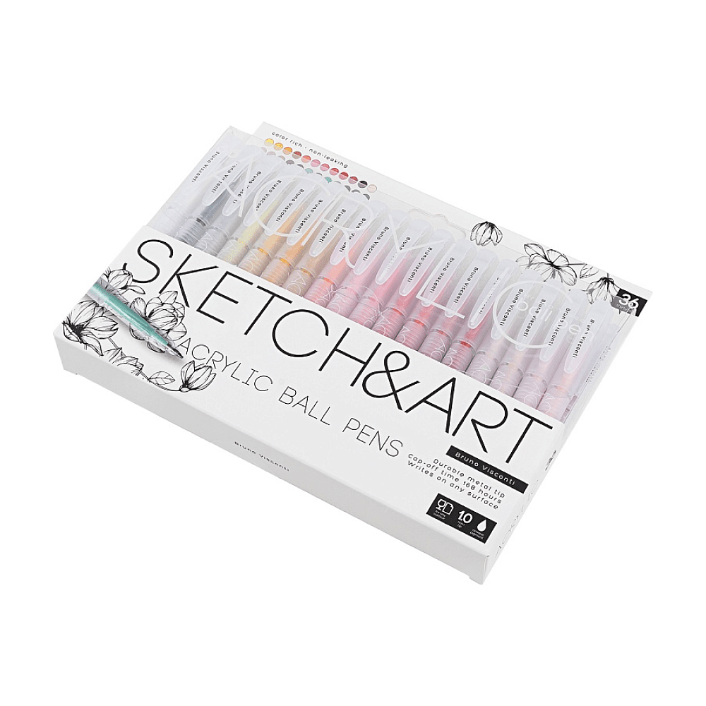 Набор ручек акриловых "Sketch&Art", 1 мм, 36 шт, ассорти - 2
