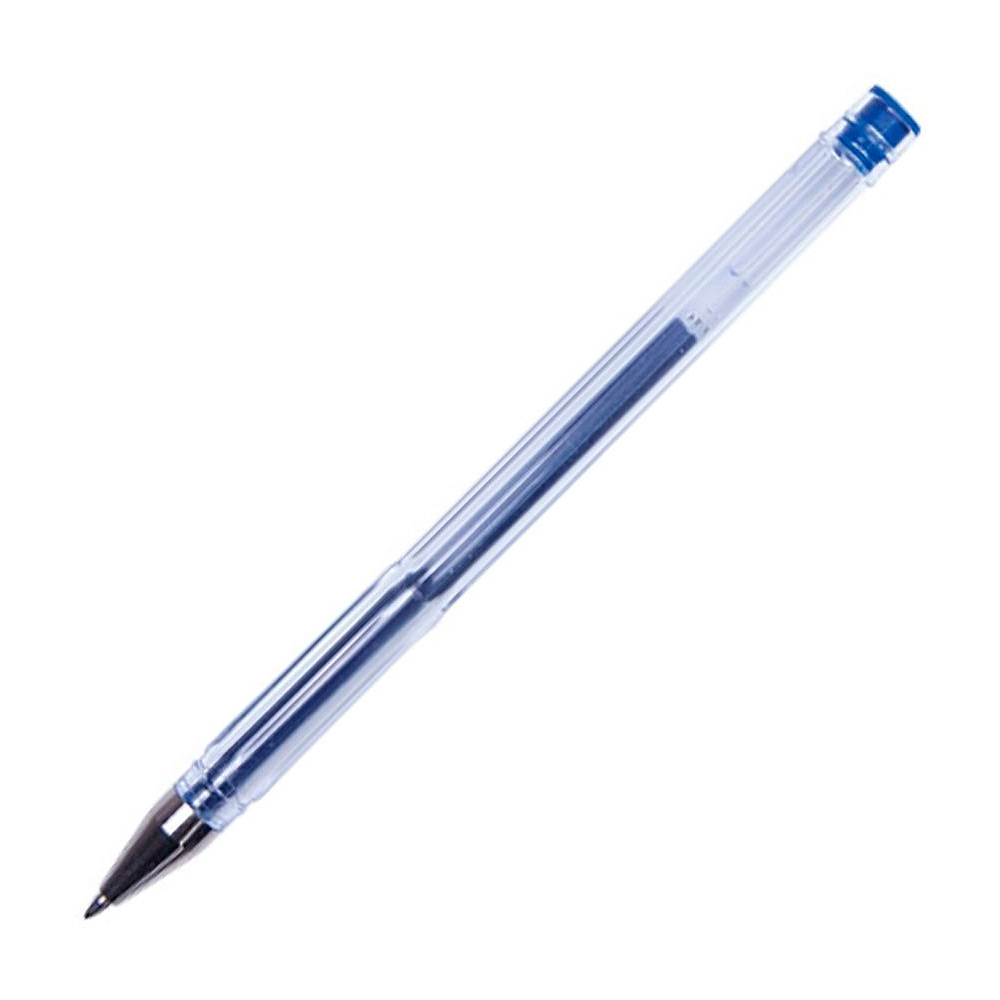 Ручка гелевая "Office Products", 0.5 мм, прозрачный, стерж. синий - 2