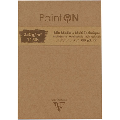 Блок-склейка "Paint'On" Mix, 17.6х25 см, 250 г/м2, 50 листов, неровный край