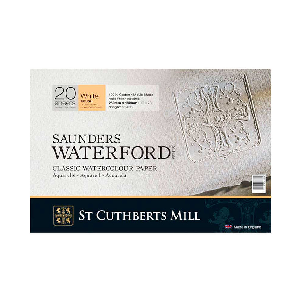 Блок бумаги для акварели "Saunders Waterfordl", 31x23 см, 300 г/м2, 20 листов