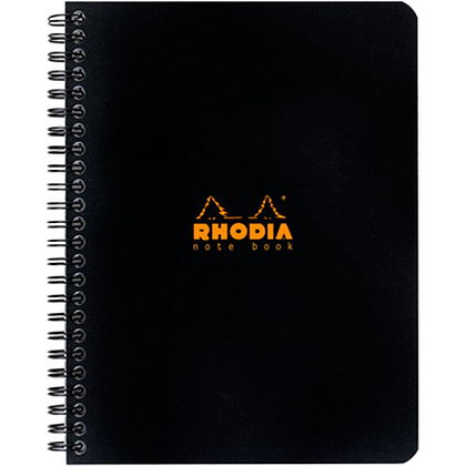 Блокнот "Rhodia", А5+, 80 листов, клетка, черный