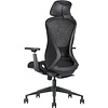 Кресло для руководителя EVOLUTION "OFFICE COMFORT", ткань, сетка, пластик, черный - 5