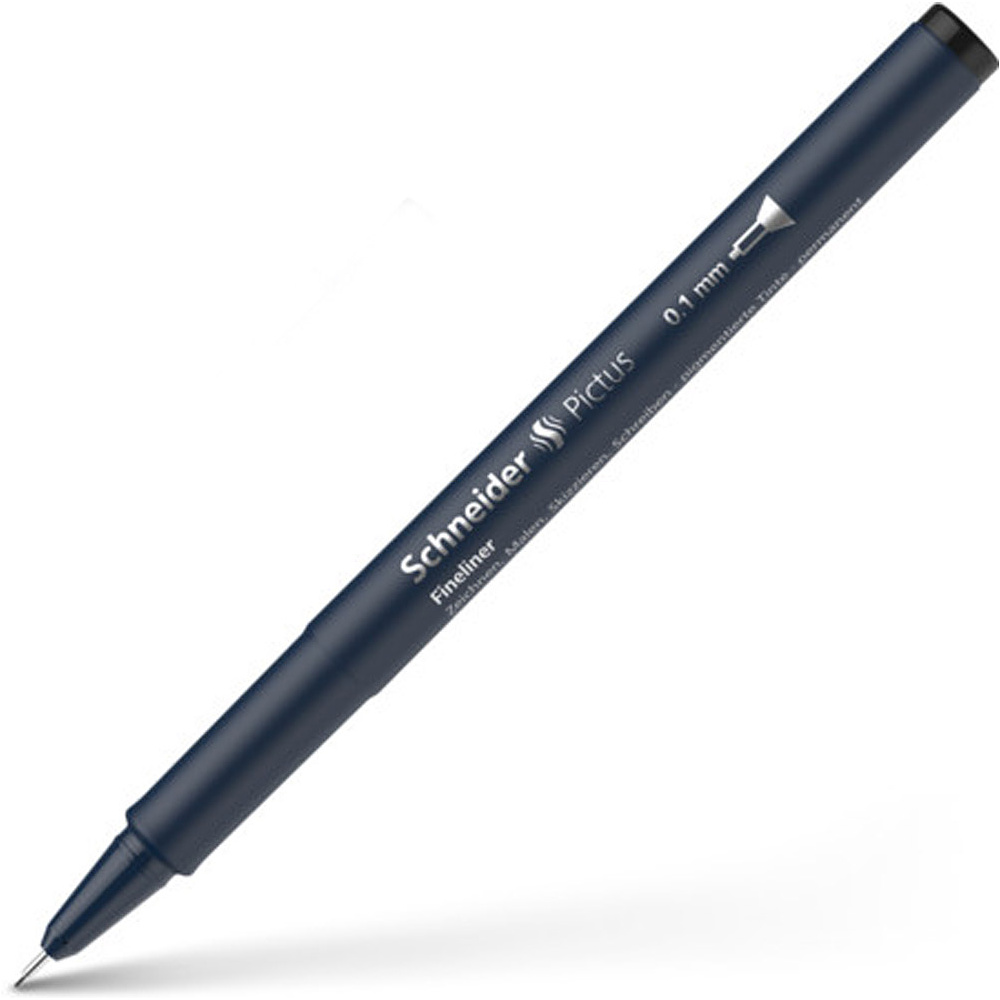Ручка капиллярная "Schneider Fineliner Pictus", 0.1 мм, черный