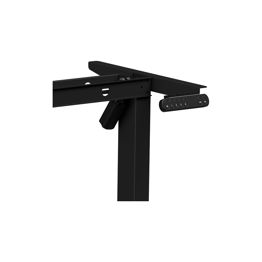Стол с электроприводом WellDesk Basic 1300x675х18 черный/дуб денвер трюфель (9191456+9072454) - 3