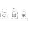 Кресло компьютерное SitZone U-069B, сетка, ткань, черный - 6