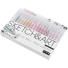 Набор ручек акриловых "Sketch&Art", 1 мм, 36 шт, ассорти