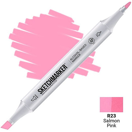 Маркер перманентный двусторонний "Sketchmarker", R23 розовый лососевый