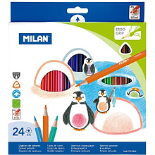 Цветные карандаши "Milan" трехгранные, 24 цвета