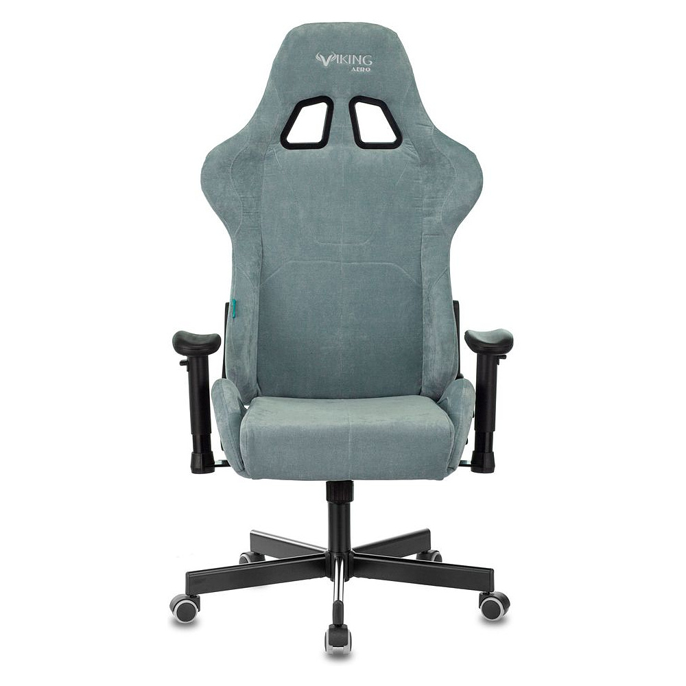 Кресло игровое Бюрократ VIKING "KNIGHT LT28 FABRIC", ткань, металл, серо-голубой  - 5