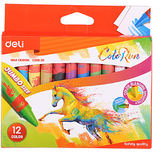 Мелки восковые Deli "ColorRun JUMBO size"