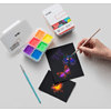 Краски гуашевые "Himi Jelly Cup.Glow in the dark. Bright color", набор 6 цветов, 23 мл., кювета, пластиковый футляр - 12