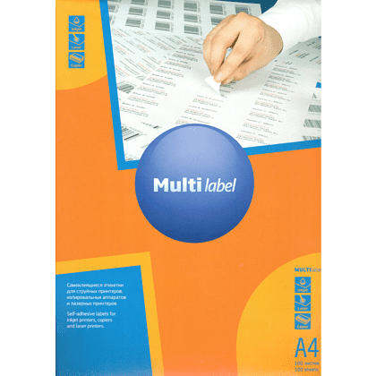 Самоклеящаяся этикетка "Multilabel", белый