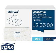Салфетки косметические Tellus Премиум, 100шт/уп