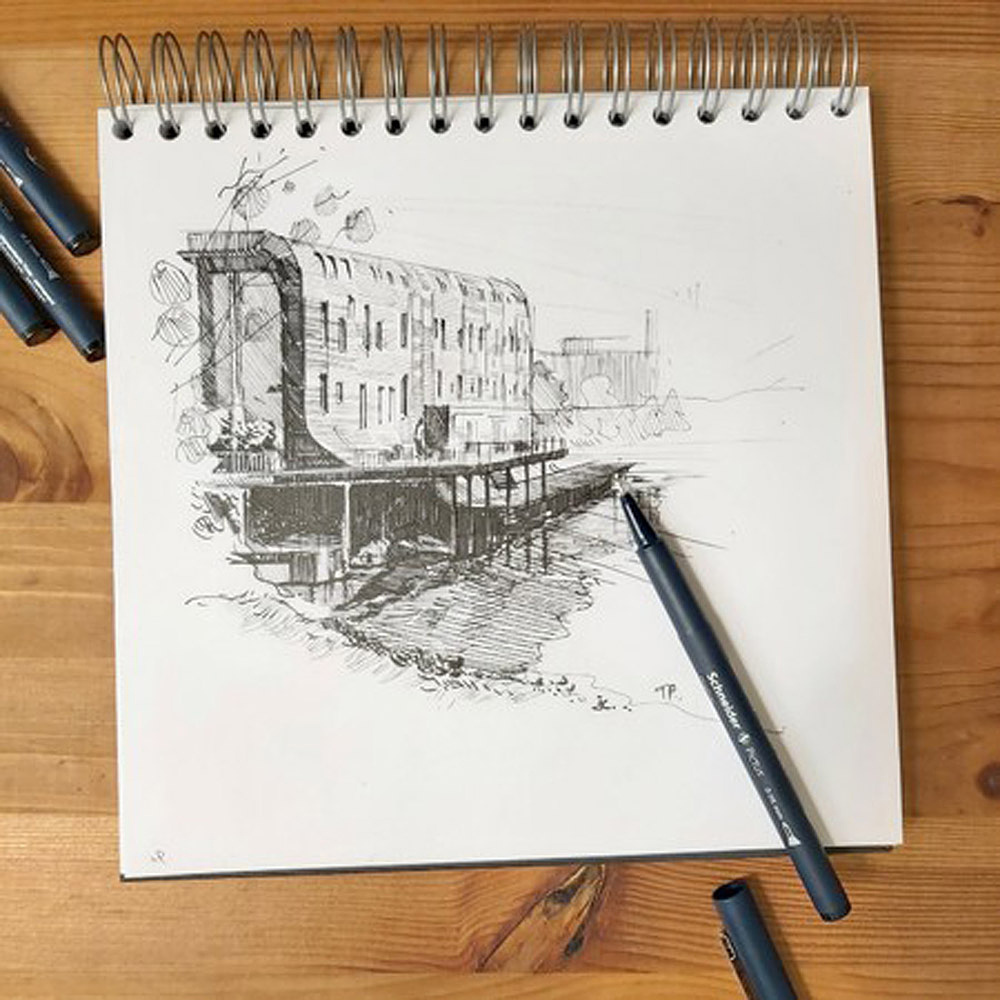 Ручка капиллярная "Schneider Fineliner Pictus", 0.7 мм, черный - 8
