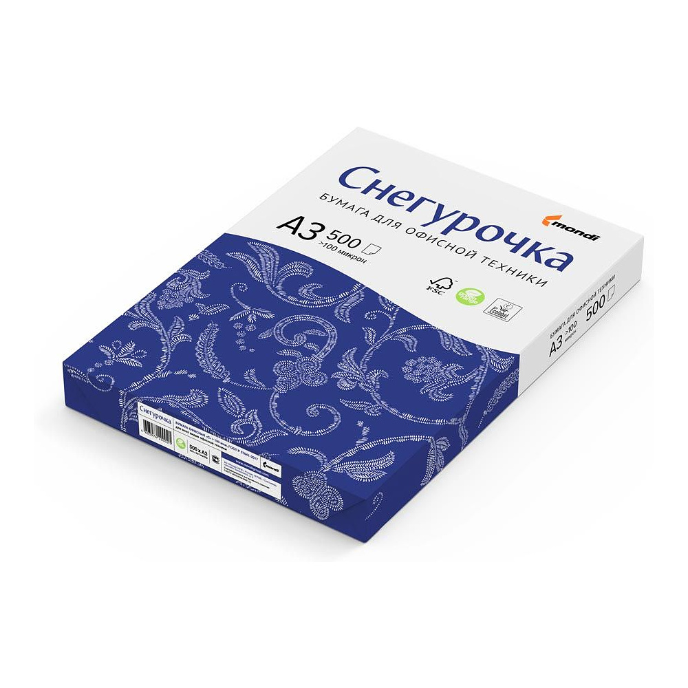 Бумага "Снегурочка", A3, 500 листов, 80 г/м2, -50%