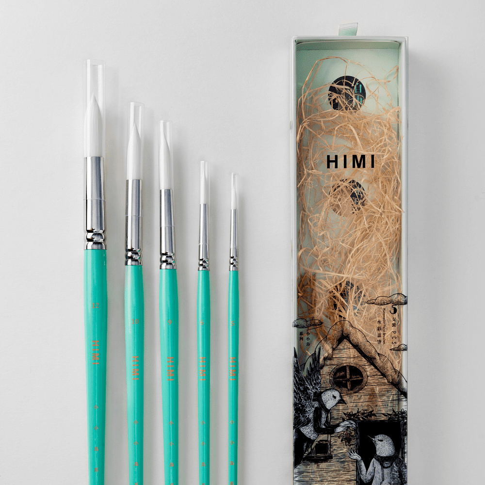 Набор кистей для рисования "Himi Miya Little Bird", синтетика, 5 шт - 4