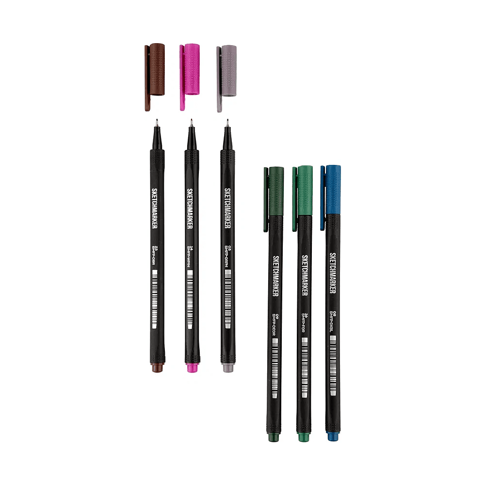 Ручка капиллярная "Sketchmarker Artist fine pen Intense", 6 шт. - 6