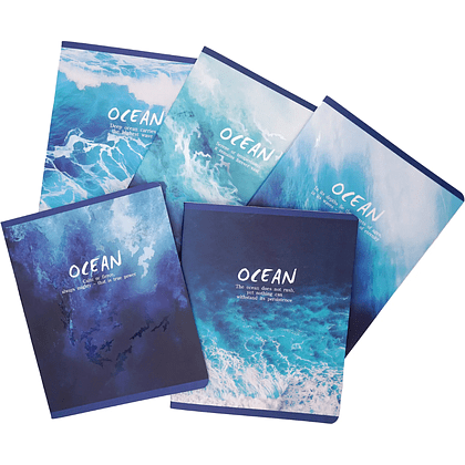 Тетрадь "Ocean", А5, 48 листов, клетка, синий - 5