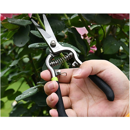Ножницы садовые Deli GS EDL580123, 200 мм., черный, зеленый - 5