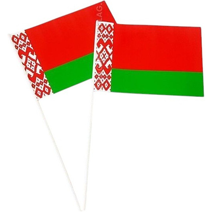 Флажок бумажный "Республика Беларусь", 10х20 см, с палочкой
