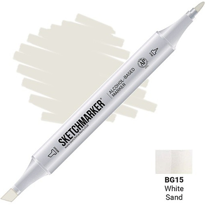 Маркер художественный "Brushmarker", двухсторонний, BG15 белый песок