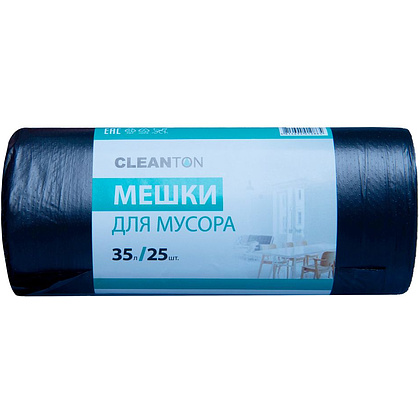 Мешки для мусора "Cleanton", 10 мкм, 35 л, 25 шт/рулон