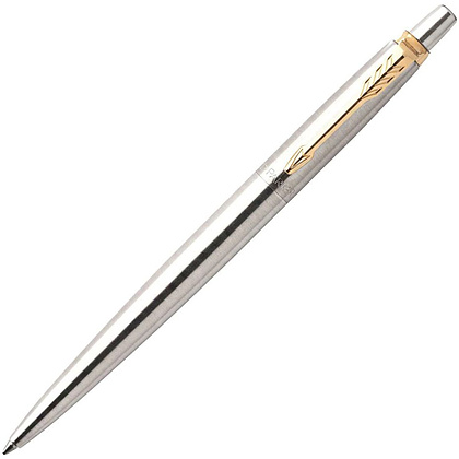 Набор "Parker Jotter Stainless Steel GT": ручка шариковая автоматическая и перьевая, золотистый, серебристый - 2