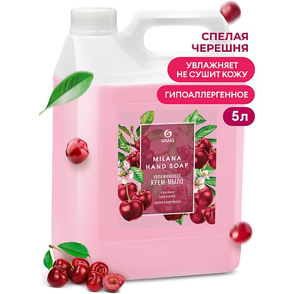 Крем-мыло "Milana", 5 л, спелая черешня
