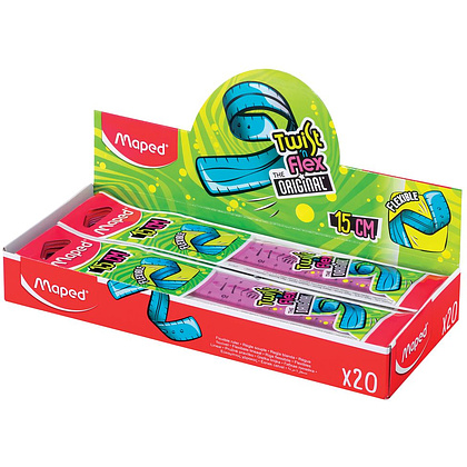 Линейка Maped "Twist n Flex", 15 см, ассорти - 6