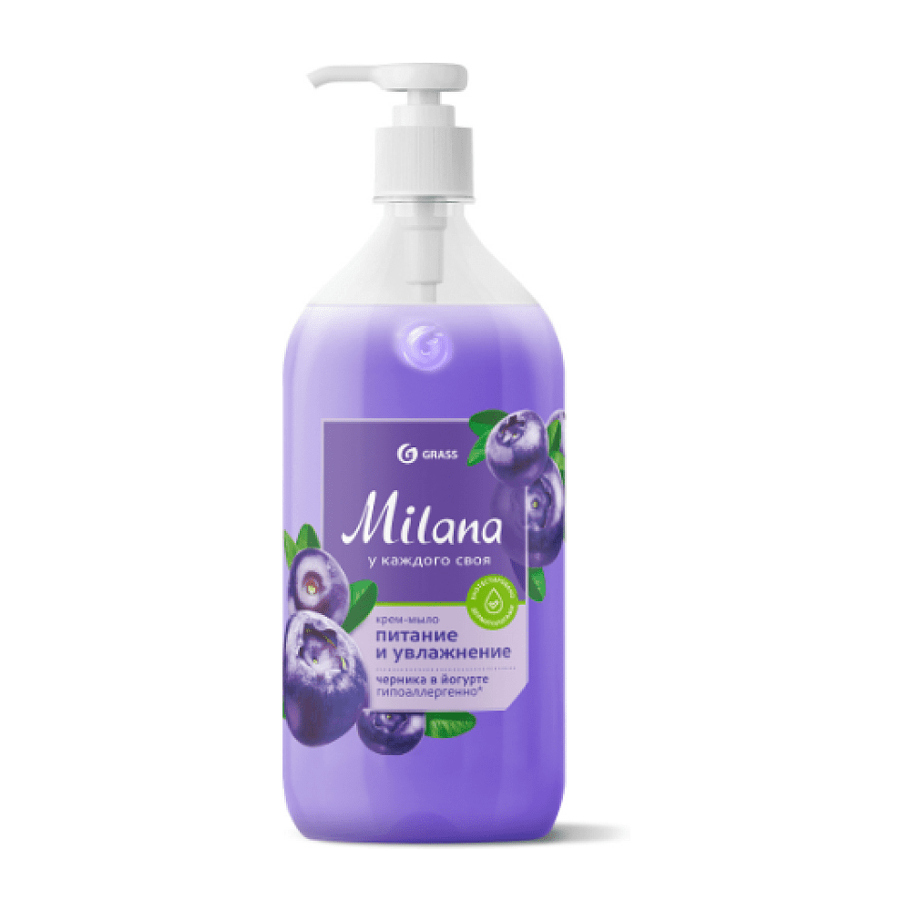 Крем-мыло "Milana", 1 л, черника в йогурте