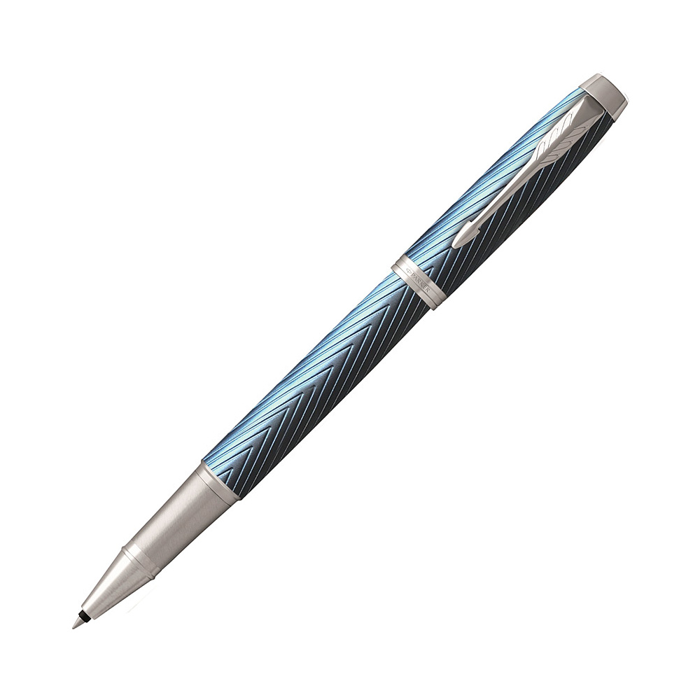 Ручка-роллер Parker "IM Premium Blue Grey CT", 0.5 мм, синий, серый, стерж. черный