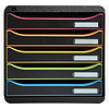 Блок из 5 лотков закрытый Exacompta "BlackOffice Big Box Plus", 347x278x271 мм, 5 лотков - 3