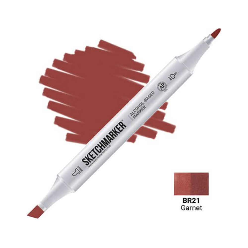 Маркер художественный "Brushmarker", двухсторонний, BR21 гранат
