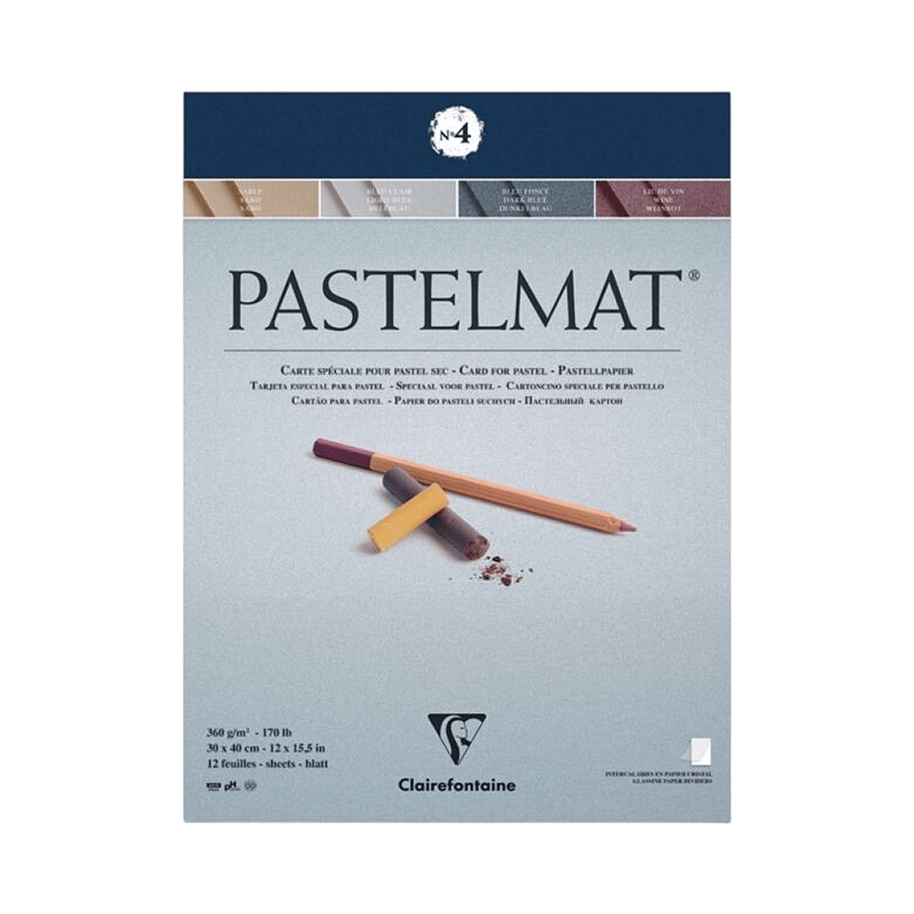 Блок бумаги "Pastelmat", 30x40 см, 360 г/м2, 12 листов, 4 цвета