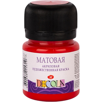 Краска акриловая матовая "Декола", 331 красная, 20 мл., банка