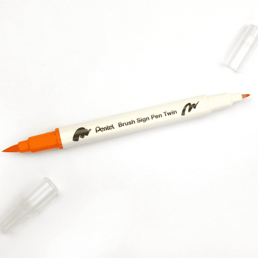 Маркер-кисть "Brush Sign pen twin", 6 шт - 6