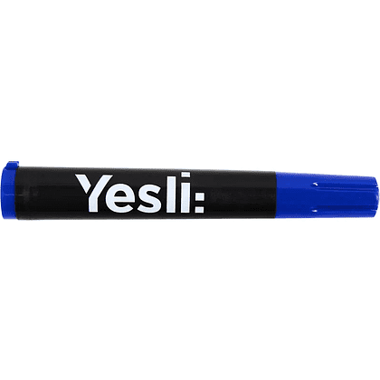 Маркер перманентный "Yesli", синий - 3