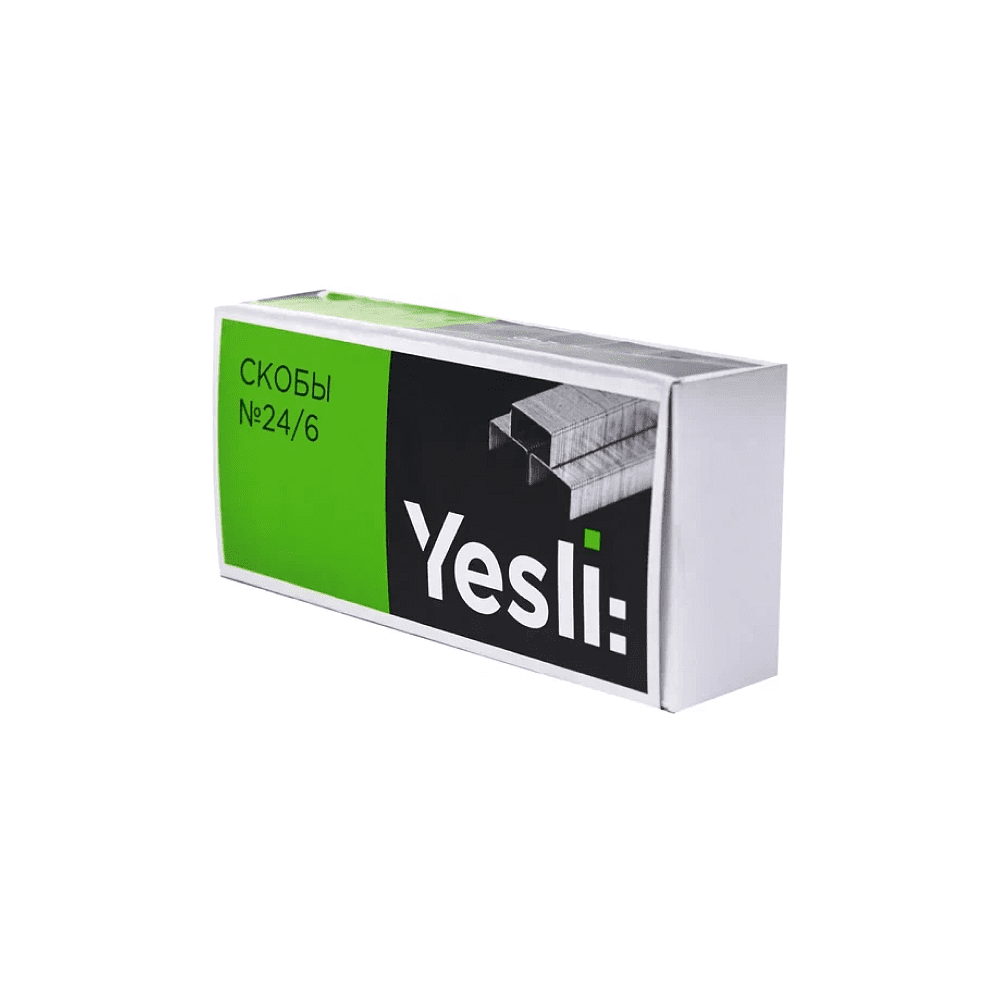 Скоба "Yesli:",  24/6, 10000 шт, металлик - 2