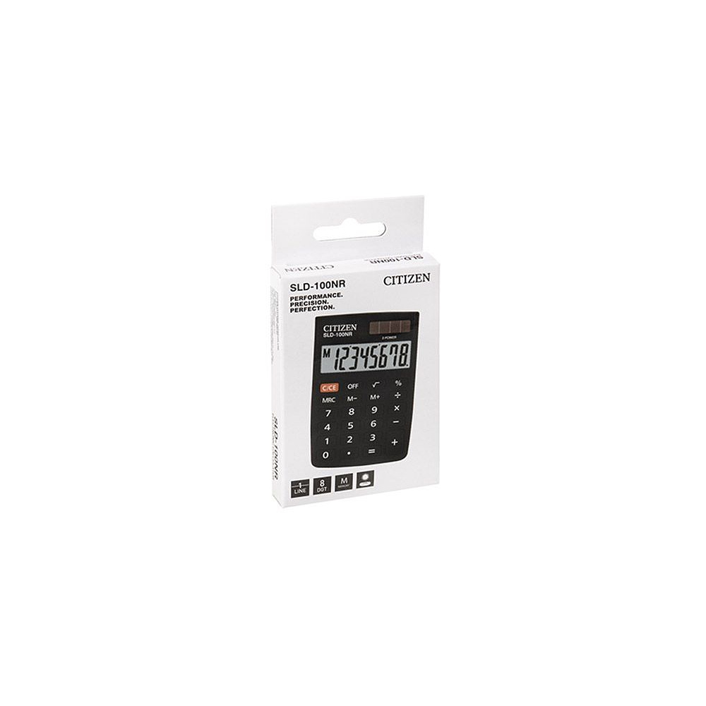 Калькулятор карманный Citizen "SLD-100NR", 8-разрядный, черный - 3