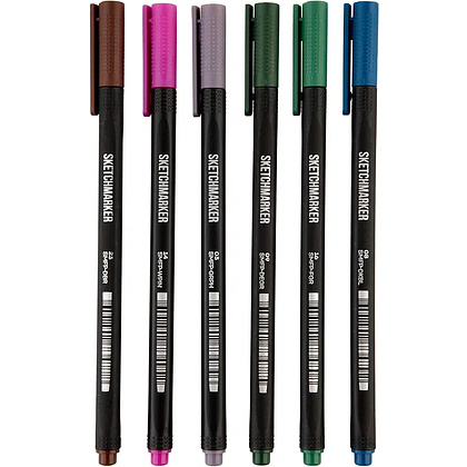 Ручка капиллярная "Sketchmarker Artist fine pen Intense", 6 шт. - 13