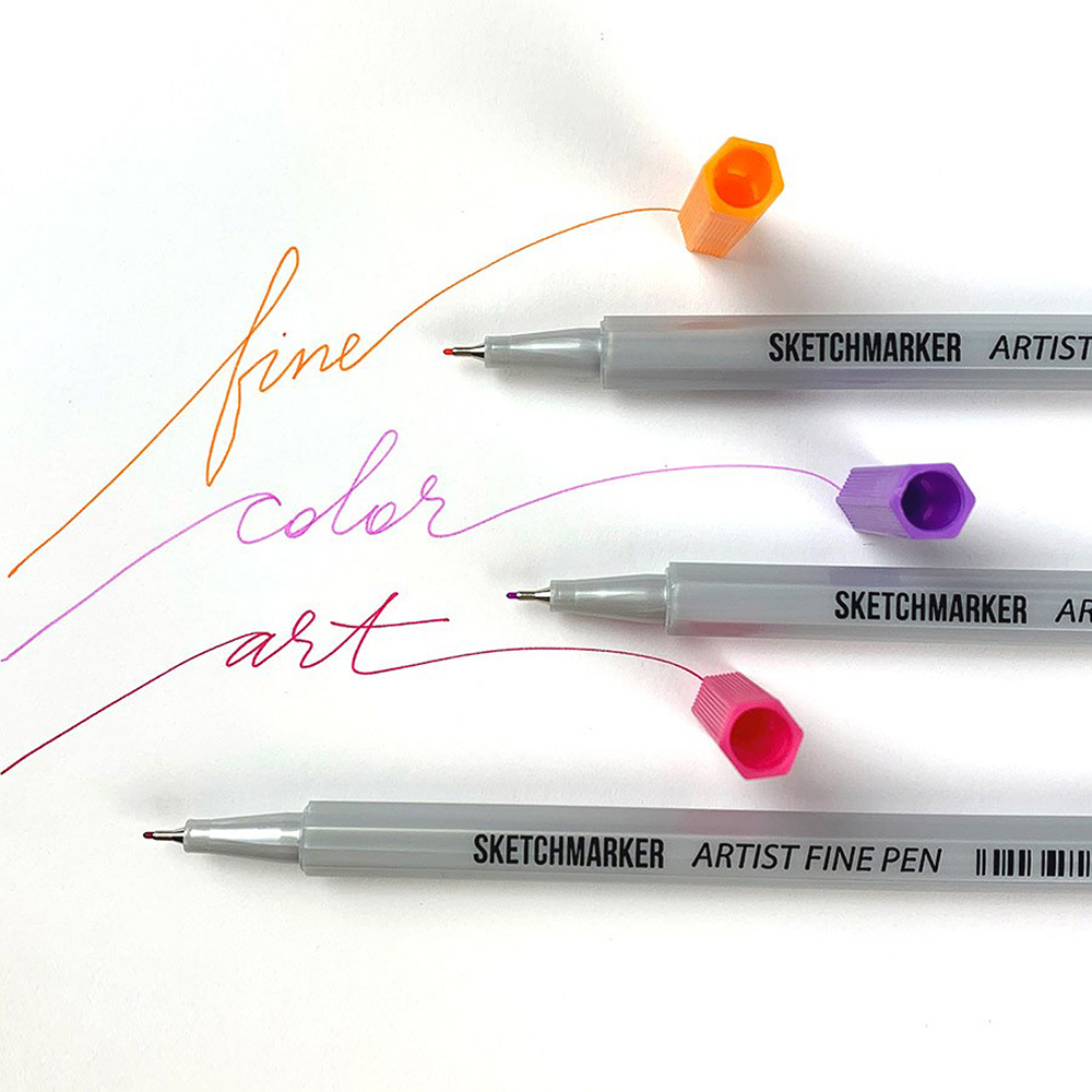 Ручка капиллярная "Sketchmarker", 0.4 мм, зеленый флуоресцентный - 4