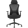 Кресло для руководителя EVOLUTION "OFFICE COMFORT", ткань, сетка, пластик, черный - 2