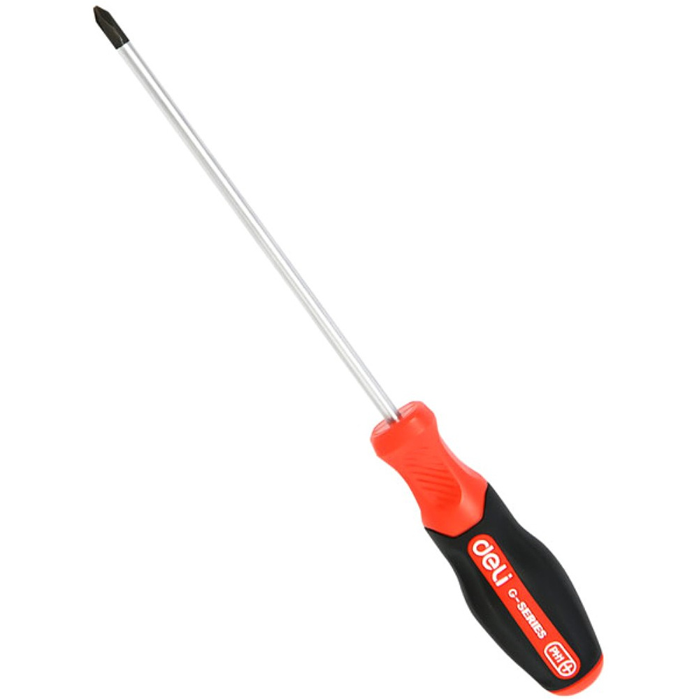Отвертка Deli RS EDL3455, PH0х150 мм., черный, красный