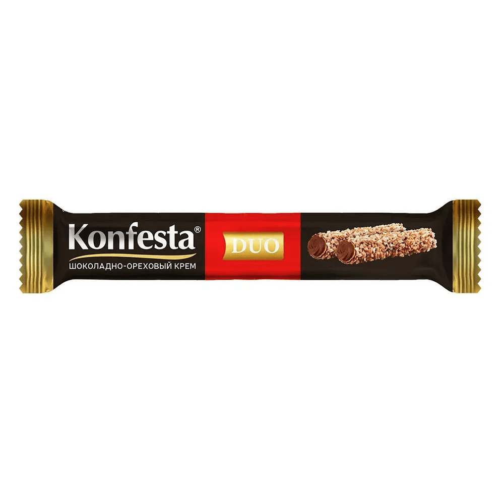 Конфеты "Конфеста DUO", 38 г, с шоколадно-ореховой начинкой