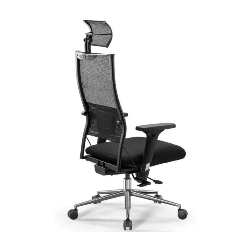 Кресло компьютерное ErgoLife SynchroSit Air-180 B2-311D, ткань, сетка, черный - 4