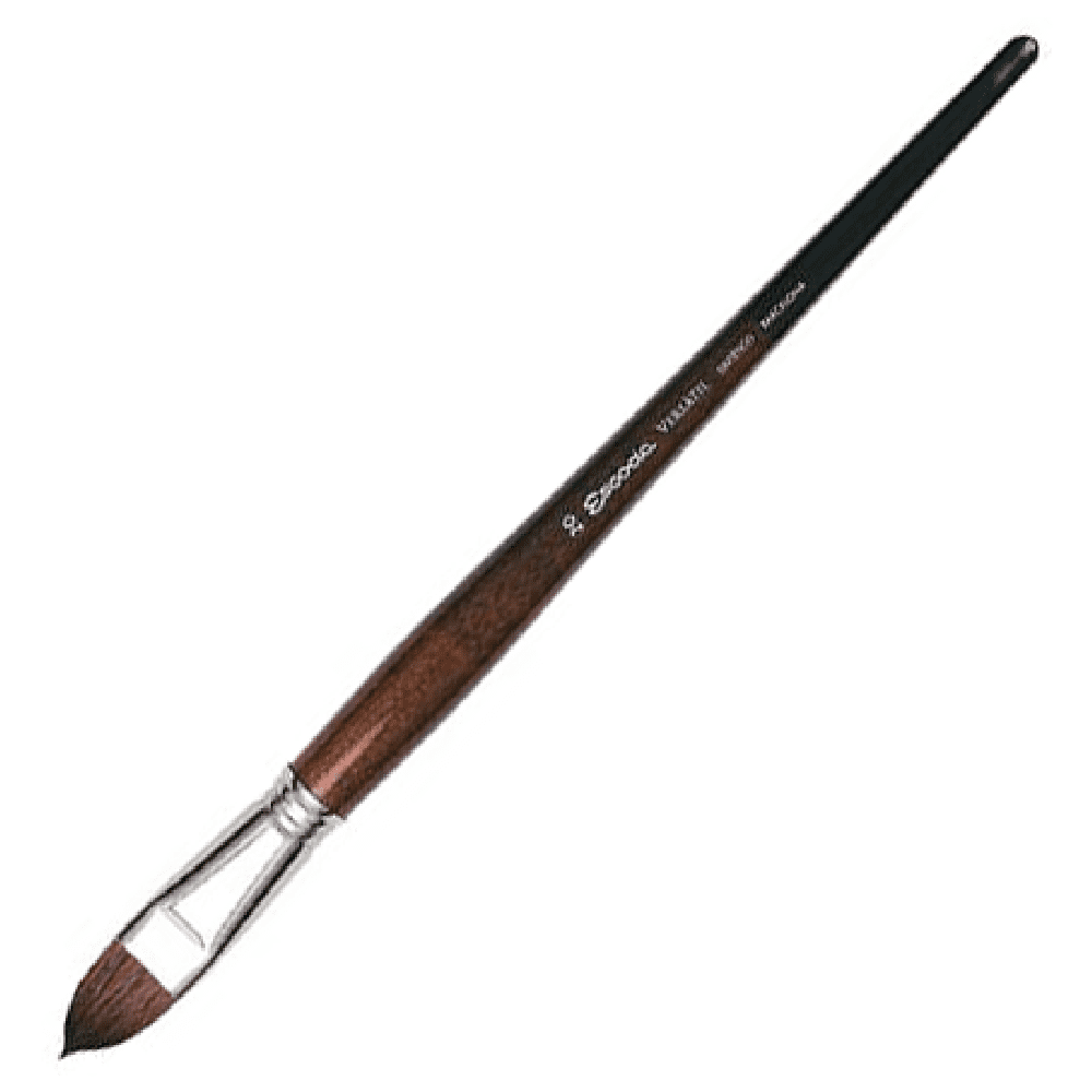 Кисть "Escoda Versatil Brush L/H", синтетика, темно-коричневый, плоская, №20
