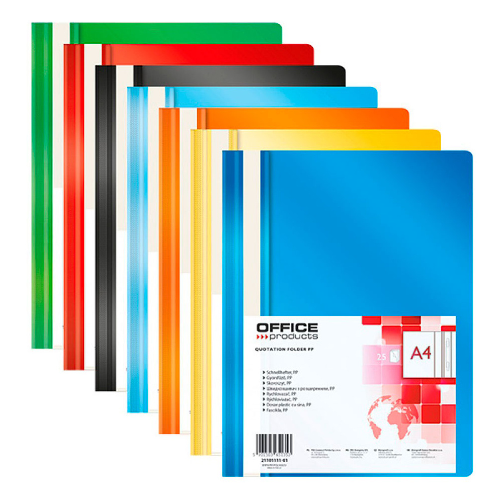 Папка скоросшиватель "Office Products", А4, синий - 2