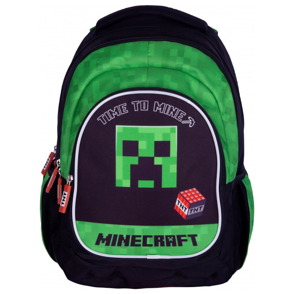 Рюкзак детский Astra "Minecraft time to mine", черный, зеленый